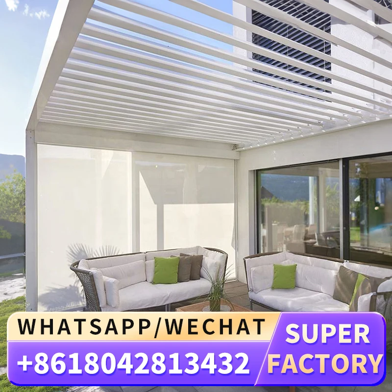 Моторизованный внутренний дворик стальная наружная стеклянная крыша с