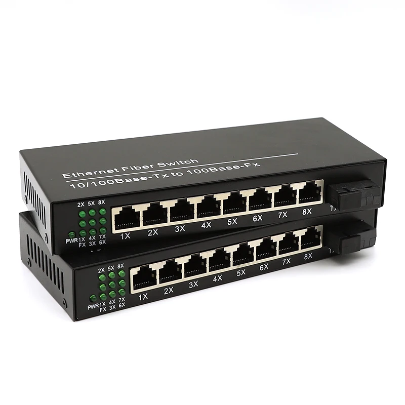 1 пара 10/100 м 8 RJ45 SC одноволоконный оптический медиаконвертер для HD-камеры - купить