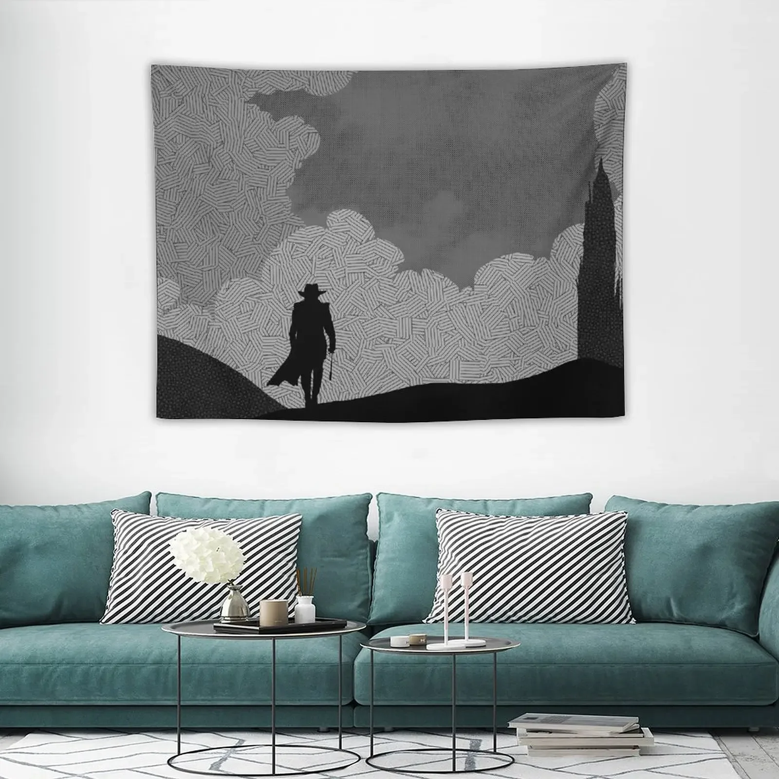 Темная Башня: гобелен Gunslinger декор японской комнаты с изображением гриба