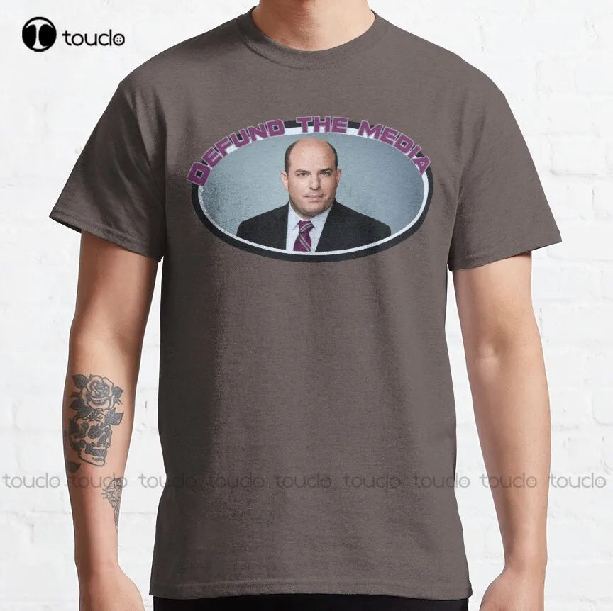 

Defund The Media Classic T-Shirt Brian Stelter Funny Shirts Outdoor Simple Vintag Casual T Shirts Xs-5Xl Custom Gift New Popular
