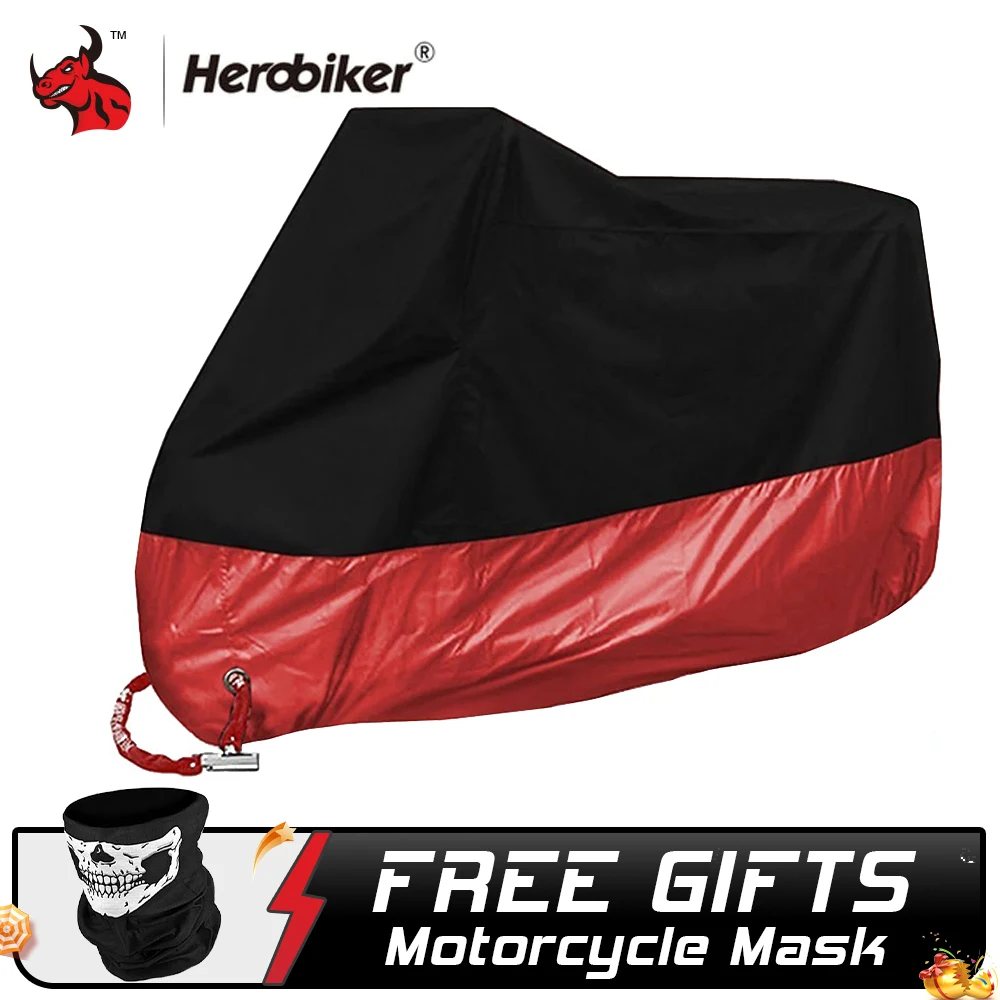 

HEROBIKER чехол для мотоцикла, всесезонный водонепроницаемый пылезащитный УФ-защитный чехол для улицы, дома, скутера, мотоцикла, дождевик