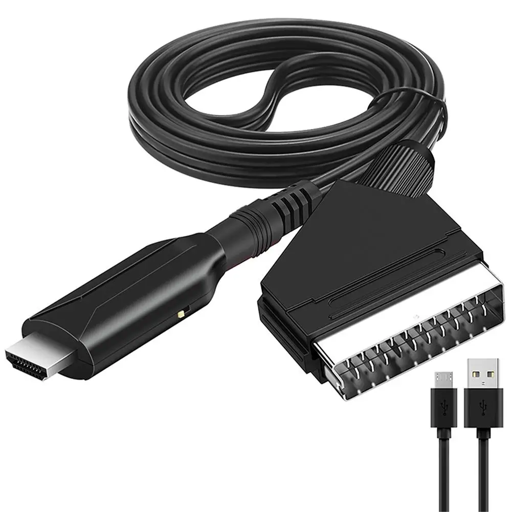 D771 Scart К HDMI-совместимый преобразователь Аудио Видео адаптер для HDTV STB VHS DVD 1 метр