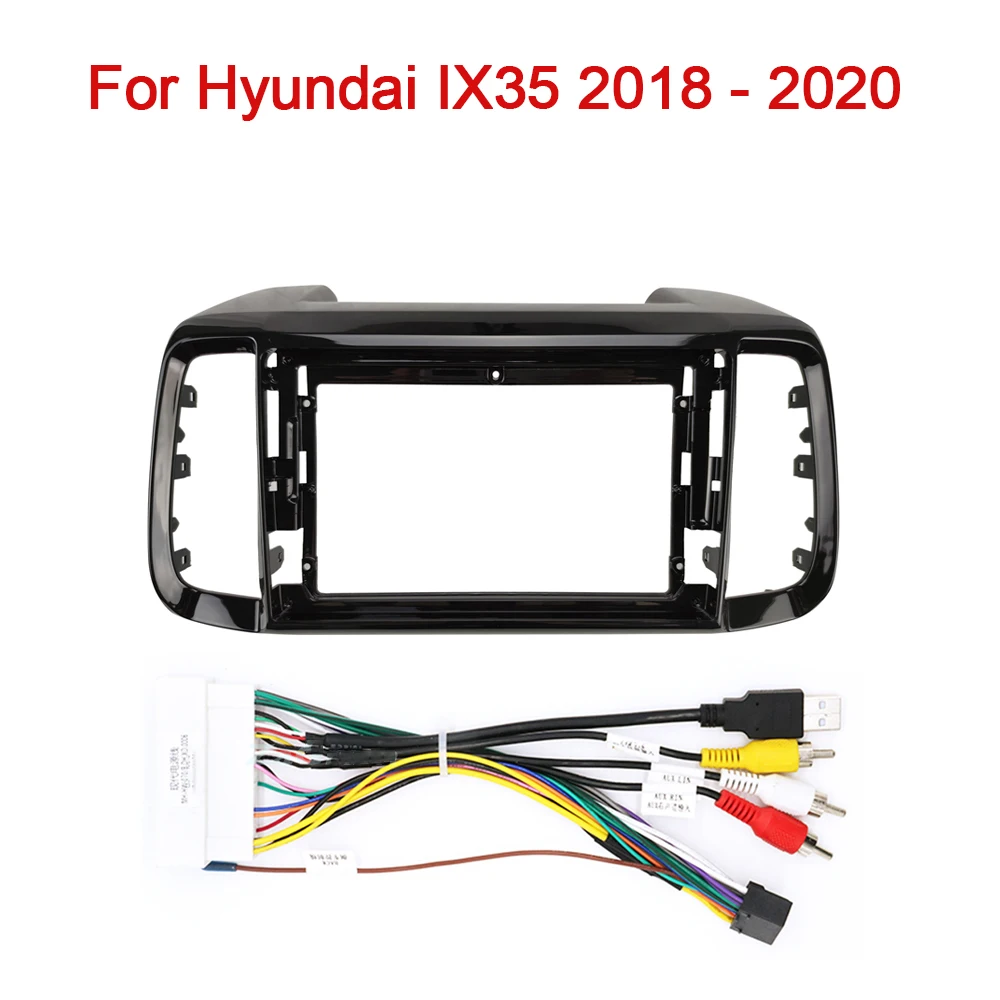 

2 Din Android головное устройство автомобильный радиоприемник рамка Комплект для Hyundai IX35 2018 2019 2020 Автомобильная стереопанель панель облицовка Лицевая панель