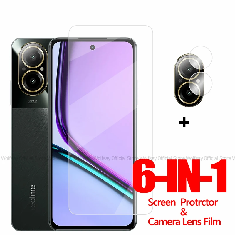 Полностью клеевое стекло для Realme C67 4G защита экрана закаленное прозрачная