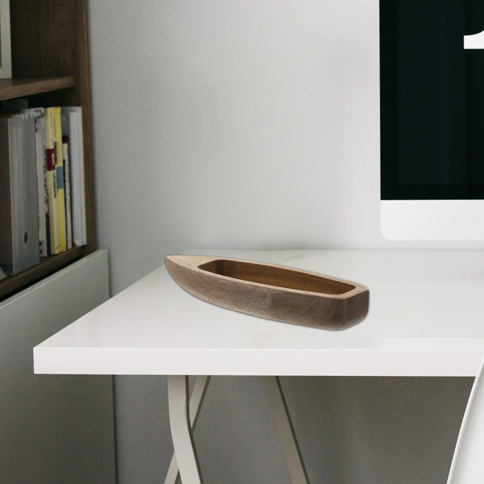 Деревянная модель лодки поделки для настольного орнамента декор в форме спальни