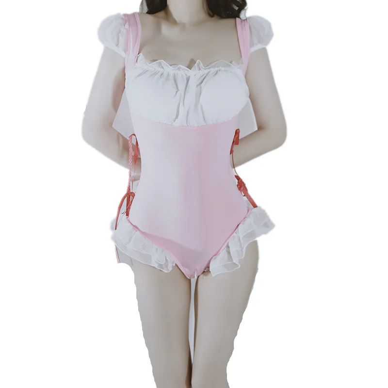 

Новое сексуальное нижнее белье, лотос, лист, соединенный, открытая пилка, без соблазнительной принцессы, горничная униформа