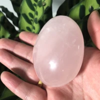 natural pink rose crystal egg sculpts energy healing