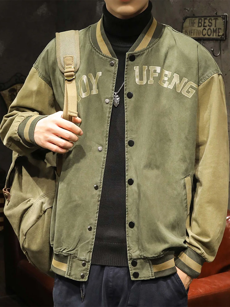 Американская тяжелая бейсбольная форма в стиле ретро мужская весенне-осенняя