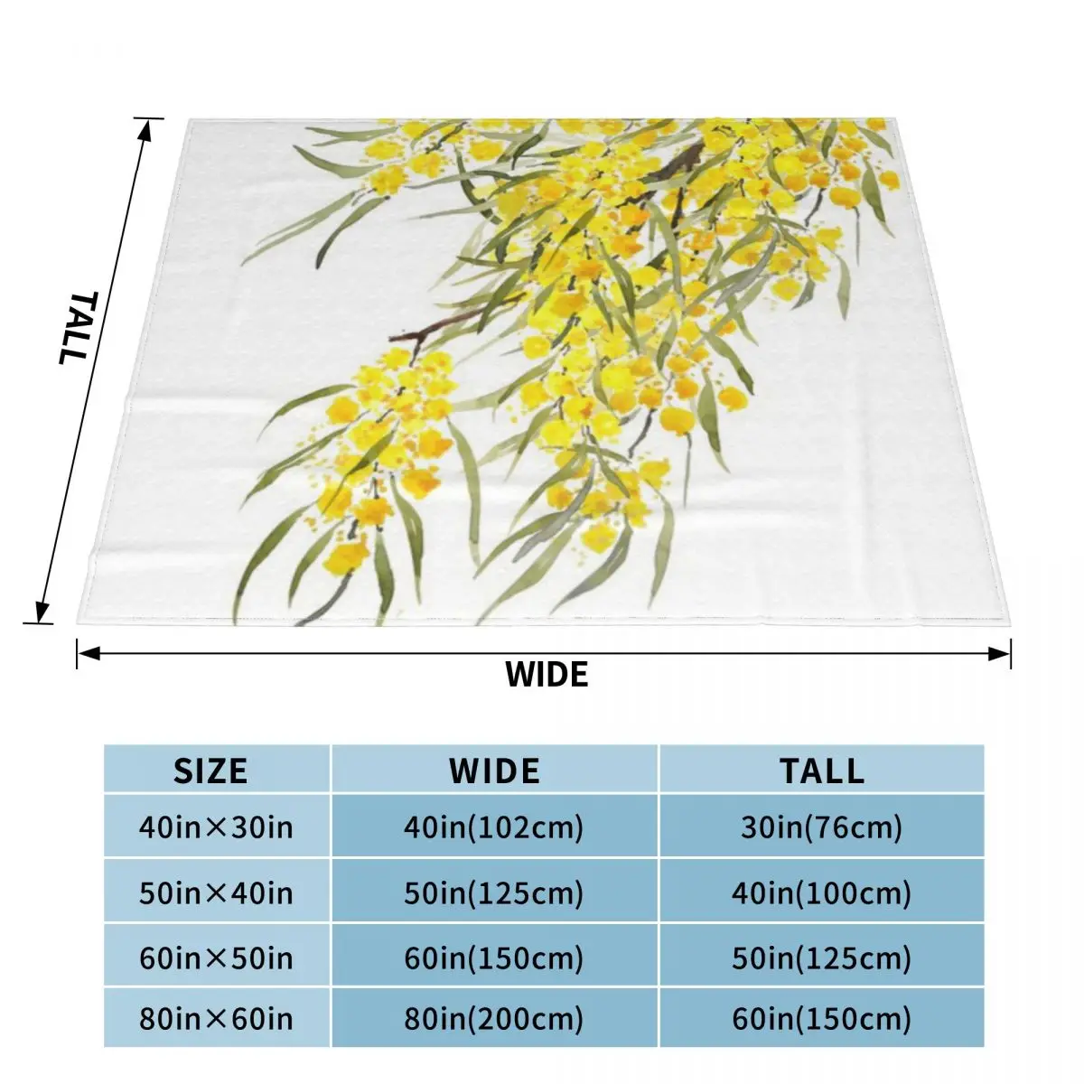 Ультрамягкое Флисовое одеяло ручной росписи золотого цвета с цветком акварелью