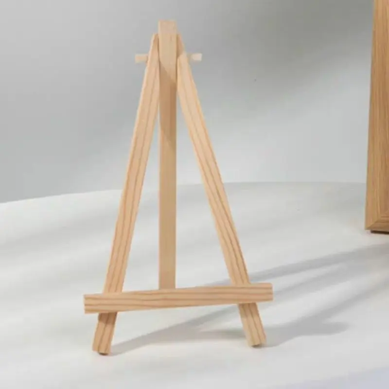 

1pcs Natural Wood Mini Easel Frame Tripod Display Meeting Wedding Table Name Card Stand Display Holder Children Painting Craft