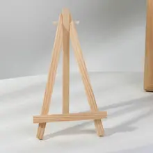 1pcs Natural Wood Mini Easel Frame Tripod Display Meeting Wedding Table Name Card Stand Display Holder Children Painting Craft