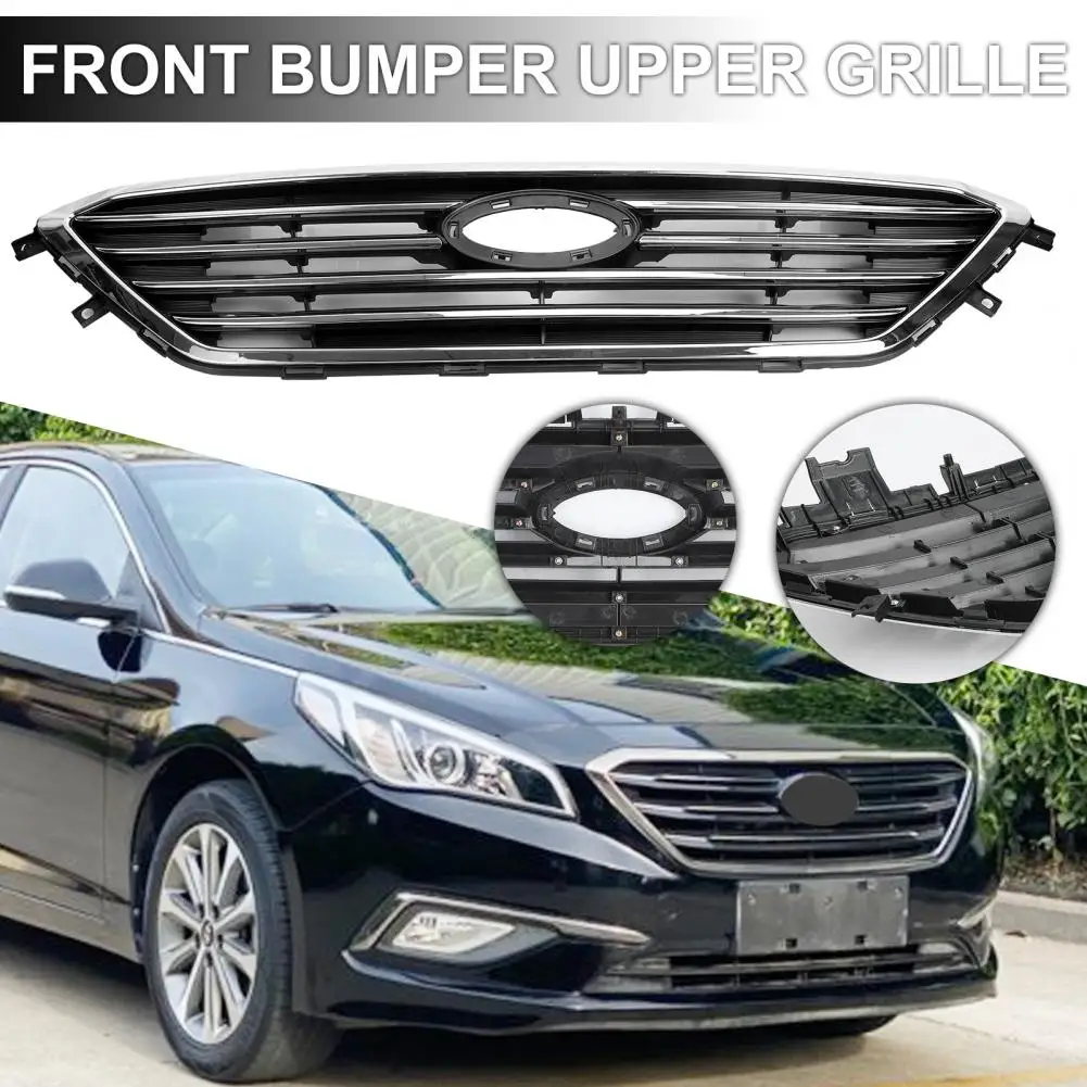 

Верхняя решетка радиатора для Hyundai Sonata 2015-2017 хромированная термостойкая внешняя решетка радиатора 86350-C1100 передняя решетка радиатора