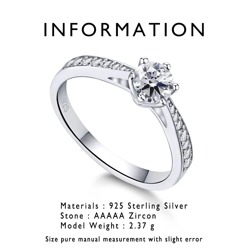 Glowshe Стерлингового Серебра 925 пробы 5А Циркон Свадебный Банкет Роскошные Изящные