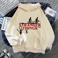 stranger things womens men hoodie anime kawaii cartoons casual clothes warm pullovers hooded sweatshirt femme male couple tops