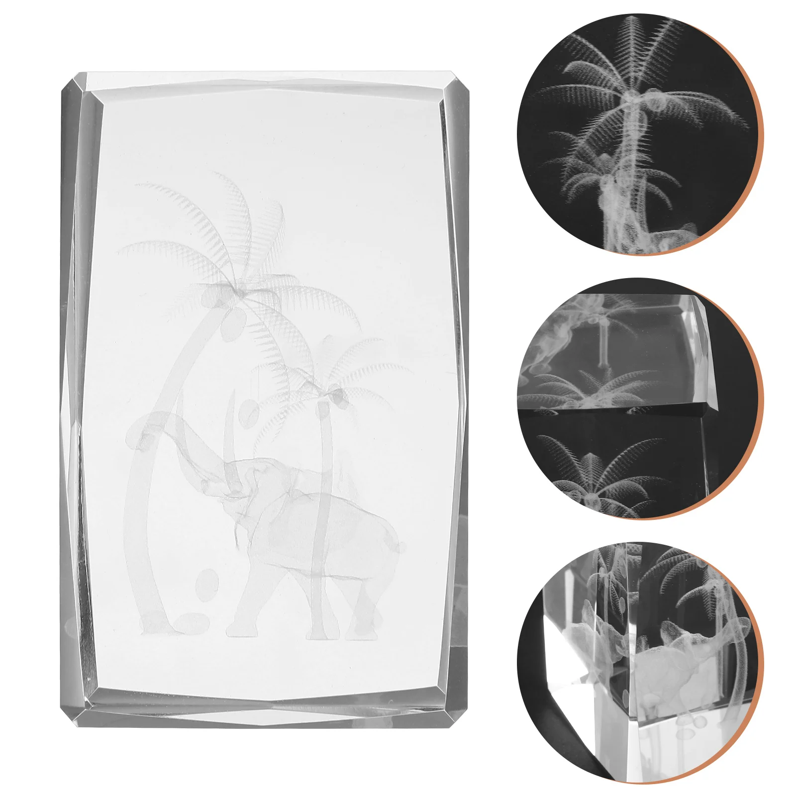 

Elephant Crystal Figurine Statue Glass Sculpture Animal Gifts Ornament Lucky Ganesh Collection Paperweightengraving