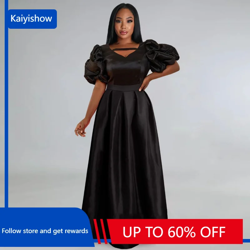 

African Maxi Dresses For Women Robe Africaine Femme Dashiki Black Outfits Moroccan Kaftan Dubai Muslim Fashion Long Abaya
