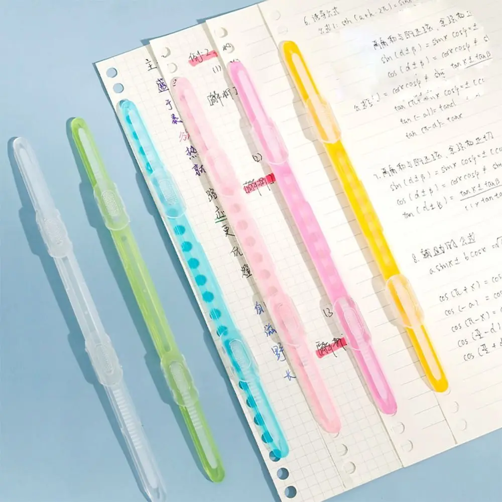 

Stationary File Folder Scrapbook School Office Loose-leaf Clip Paper Fasteners Paper Binder 2 Hole Binding Clips Strip