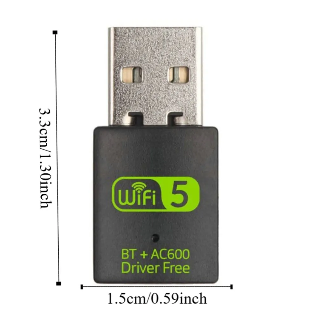 USB-адаптер 2-в-1 с Bluetooth 5.0 (600 Мбитс) и Wi-Fi AC600, двухдиапазонный беспроводной сетевой адаптер, приемник Wi-Fi (art.: 3920da676f7fd) - 3920da676f7fd