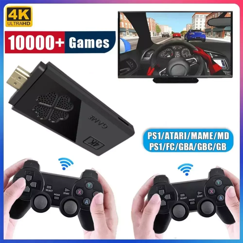 

NEW2023 X1 Video Game Console 2.4G Double Wireless Controller Game Stick 4K 10000 Games 64GB For PS1/GBA/SFC Dropshipping