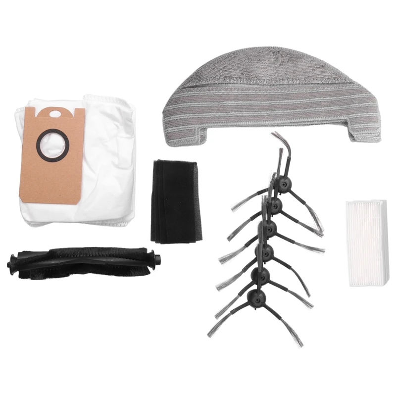 

Roller Brush Side Brush Filter Mop Cloth And Dust Bag Replacement Accessories For Proscenic M8 Pro Vacuum Cleaner