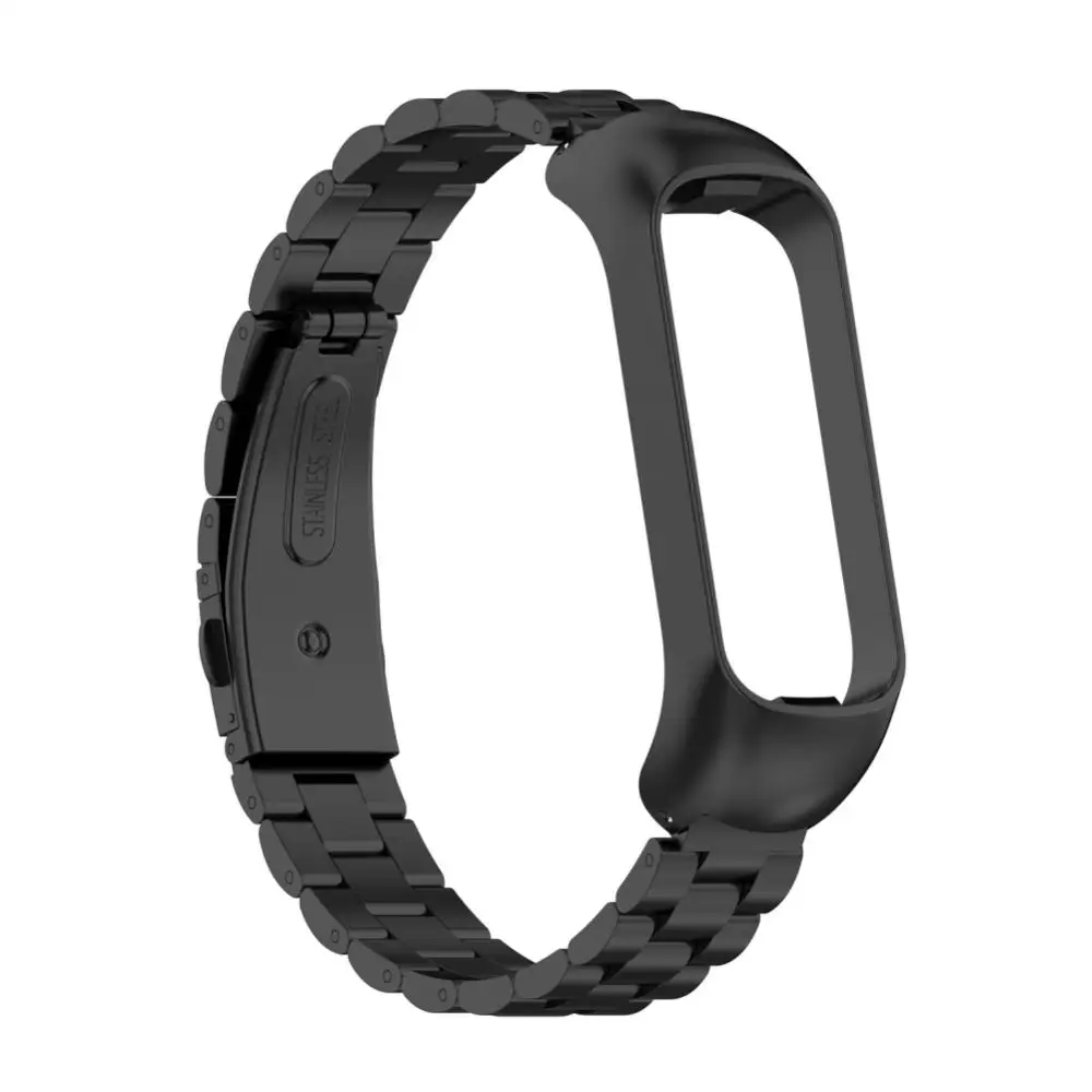 

Sweatproof Wristband Thickened Watch Strap Three Beads Stainless Steel For Samsung Galaxy Fit2 Replacement Strap Waterproof