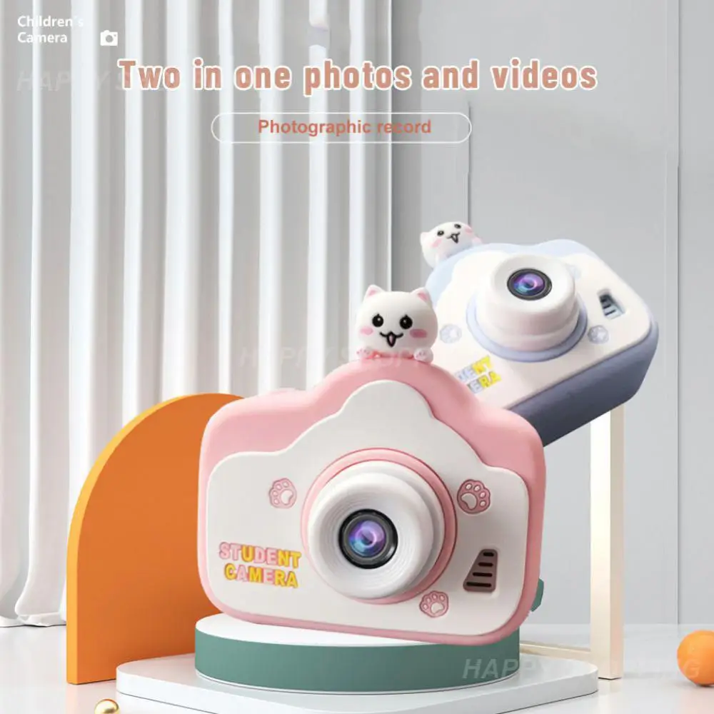 

Cute Cartoon Camera Sports Video Toy Hd Dual Lens Photographable Camera Educational Toy 2.0 Inch Kid's Camera Children's Camera