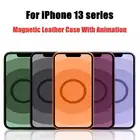 Магнитный беспроводной зарядный чехол Magsafe для IPhone 13 Pro Max, Apple 13 Mini с жидким силиконовым защитным чехлом