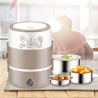 220v multipurpose heating electric lunch box eu plug stainless steel home mini rice cooker food heated warmer container