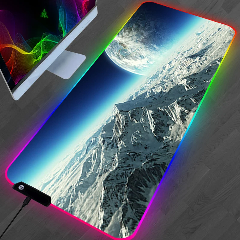 

Rgb Mouse Pad Gamer Keyboards Accessories Super Moon Gaming Xxxl Keyboard Backlit Mousepad Anime Mats Computer Mat Ped Xxl Desk