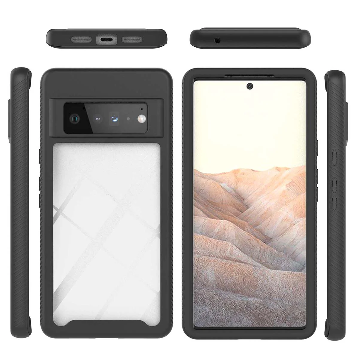 

Shockproof Phone Case Cell Screen Protectors Gift Non-slip 3-in-1 Cover Anti-Scratch Shell