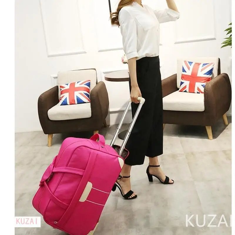 20 inch 22 Inch Women Cabin Rolling Bag with wheels Women travel luggage bag trolley wheeled bag Travel Suitcase Baggage Bag