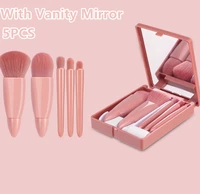 5pcs soft fluffy makeup brush set women cosmetic powder eye shadow foundation blush blending beauty make up brush tool maquiagem