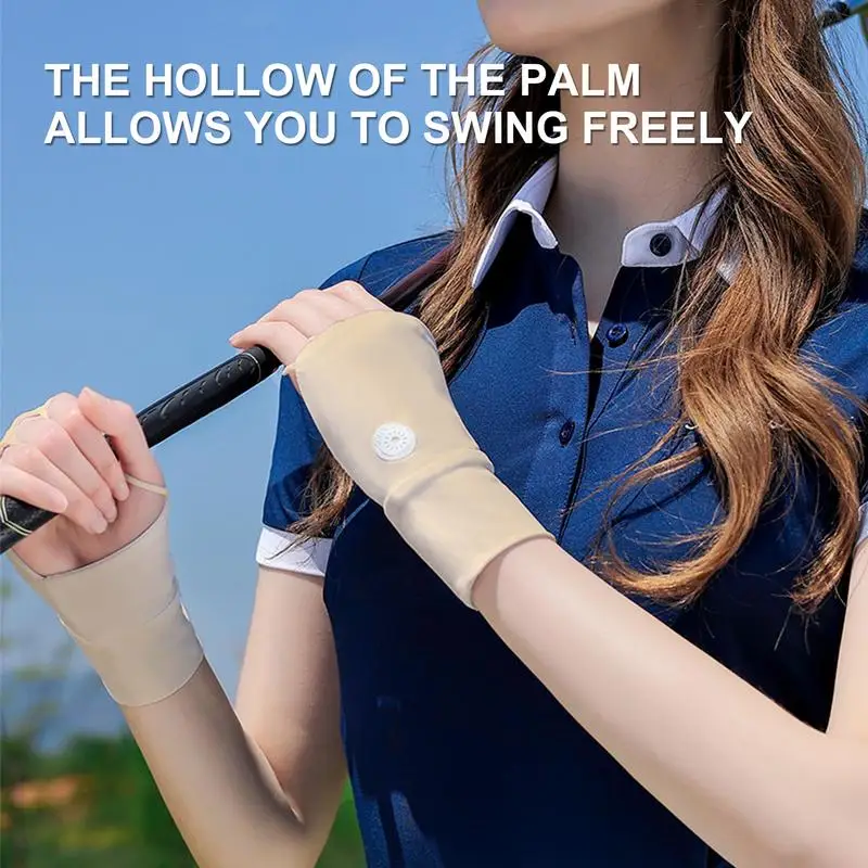 Half Golf Gloves UV Protection Fingerless Gloves Open Palm For Maximum Gripping And Flexibility Sun Protection SPF For Hands