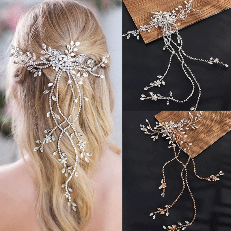 

Crystal Pearl hairpin Hair Vine Tiaras Head piece Hair Comb Headband Hairpins Hairbands Accessories Wedding Bridal Hair Jewelry