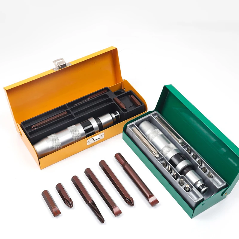 Набор ударных отверток Philips, ручная реверсивная ударная отвертка с шлицевыми насадками, полированная отвертка, 7/8/13/12 шт., 1/2 дюйма