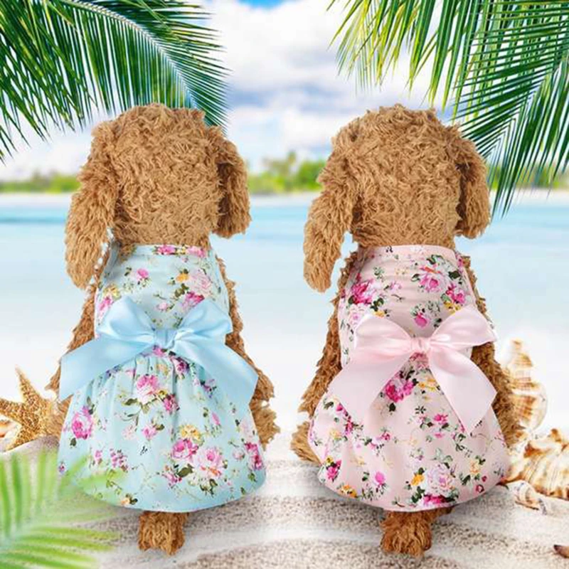 

Летняя одежда для домашних животных, платье в горошек для собак, юбка, летние свадебные платья принцессы для собак, одежда Йорк для собак, юб...