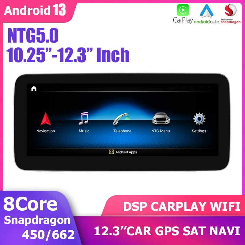 10 25-дюймовый Android 13 DSP Carplay GPS-плеер для Mercedes Benz B-Class W246 NTG 5.0 Snapdragon BT WIFI 4G LTE LHD