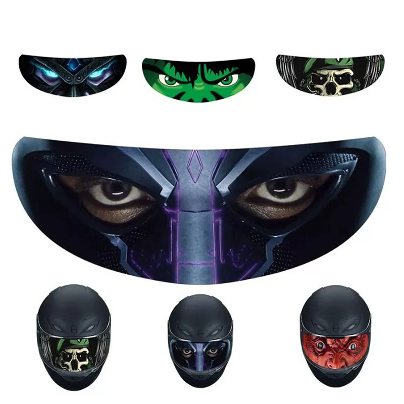 

Racing Helmet Lens Decal Motorcycle Helmet Decoration Sticker Visor Cool Applique Personality Film Translucent Lens