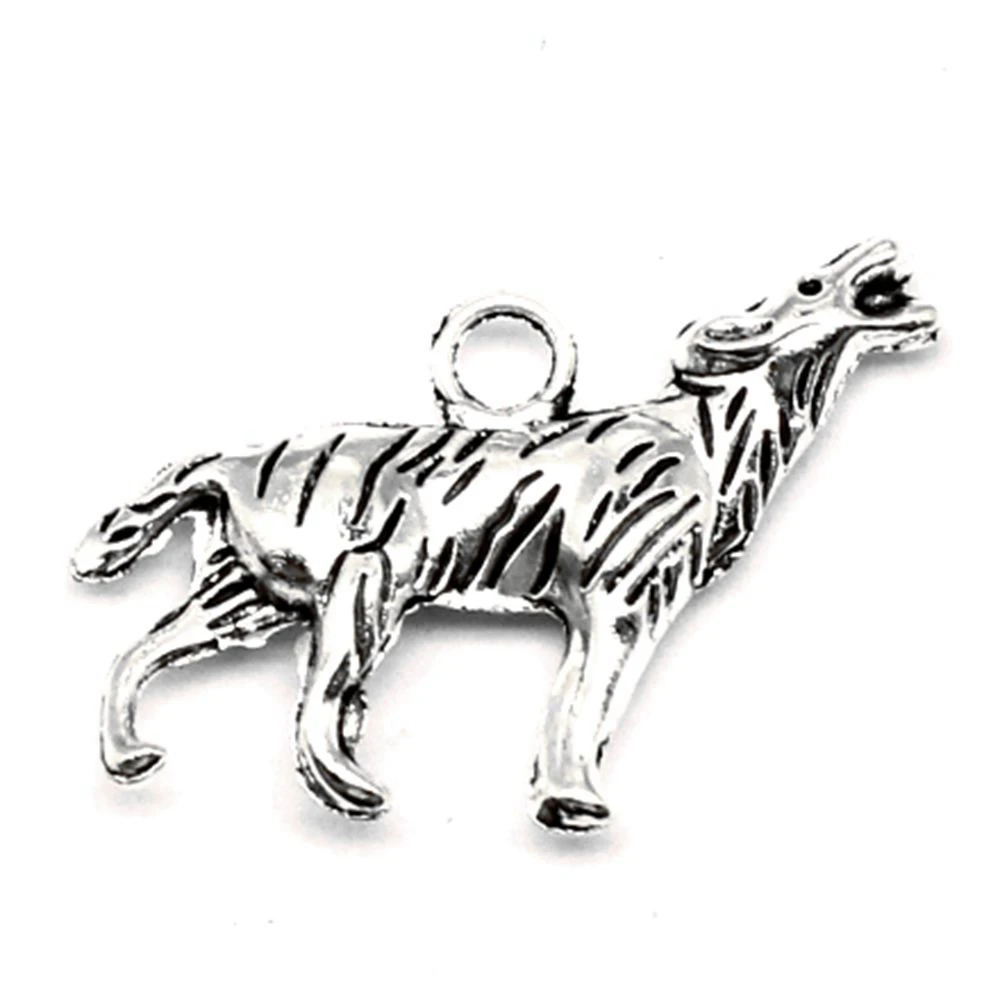 Подвеска волк подвеска сделай сам модные ювелирные изделия 17x27 мм 10 шт. античное
