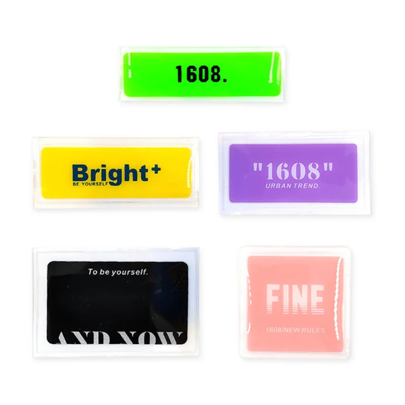 

Mix 5Pcs/Lot PVC Tags Laber Handmade DIY Personalized Embroidery Patch Clothing Cloth Paste Decoration Sewing Accessories