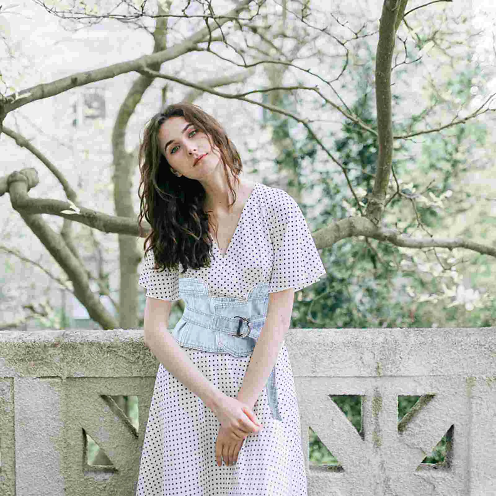 

Denim Waist Belt Women Denim Corset Cinch Waistband Denim Dress Accessory