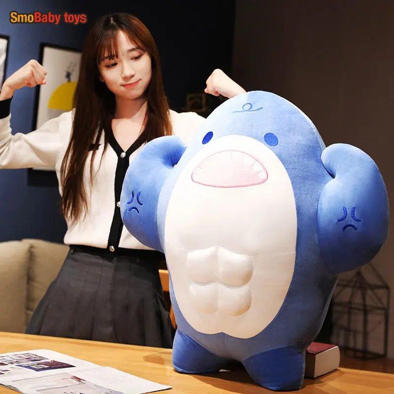 

Giant Shark Plush Toy Creative Soft Stuffed Animal Doll Cute Funny Shark Plush Pillow Lovely Hugging Cushion Pillow For Girls