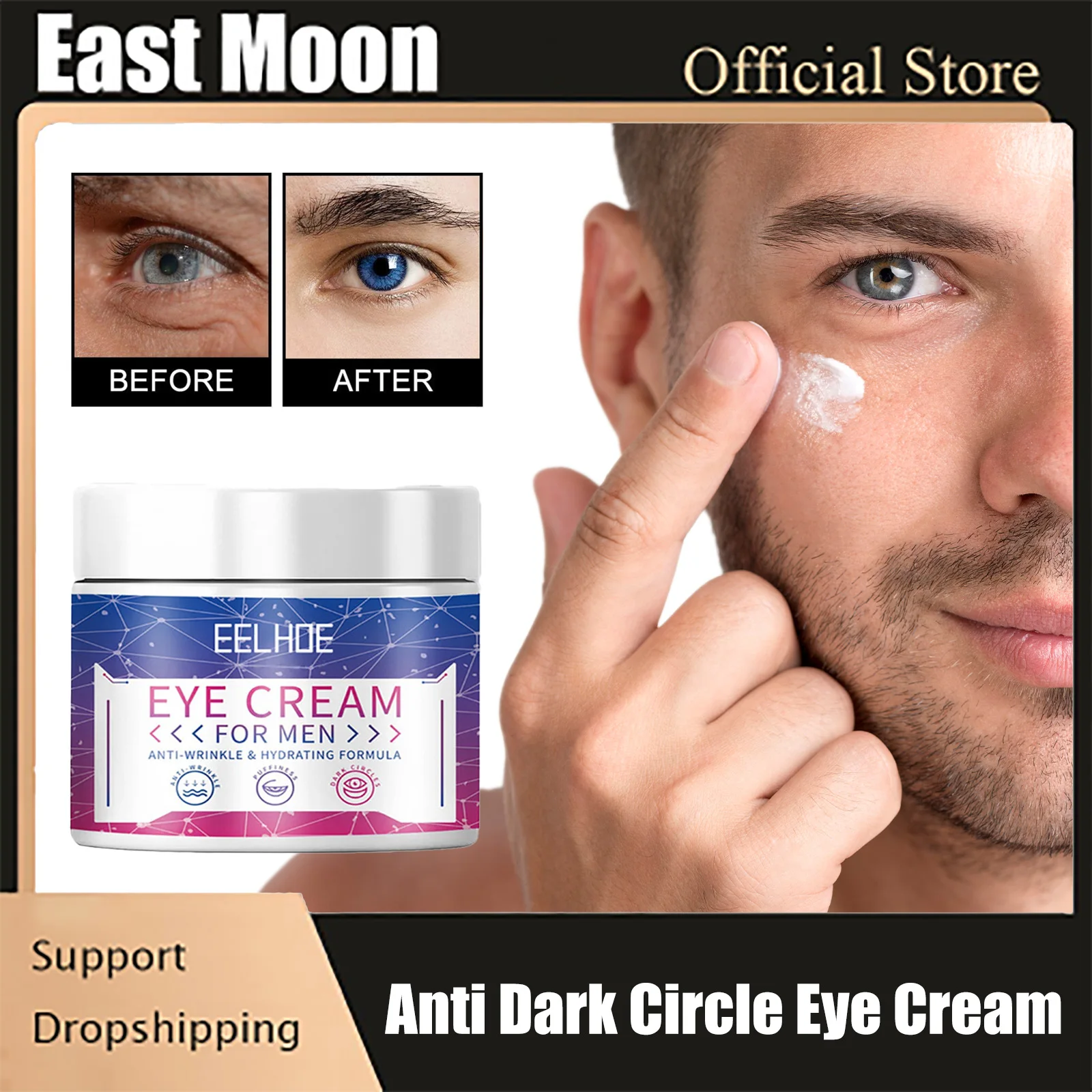 

Men Eye Cream Improve Dark Circle Fade Fine Line Eye Bag Replenish Moisture Lifting Anti Aging Tighten Anti Wrinkle Eye Cream