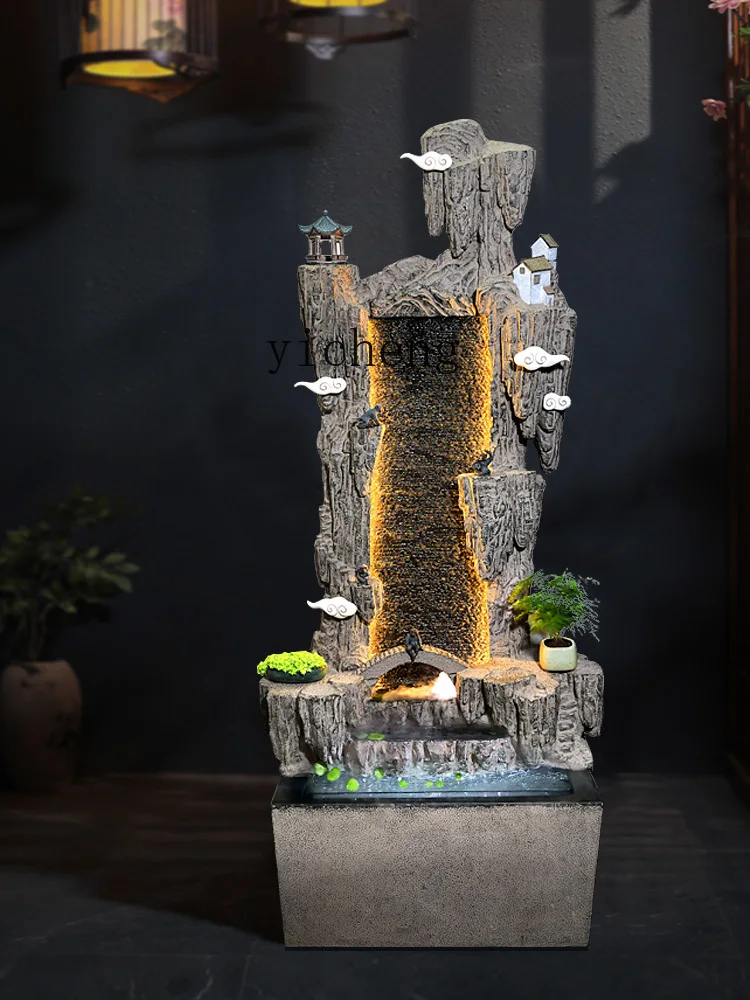 Большая искусственная Гора и фонтан ZC декоративная занавеска для воды в