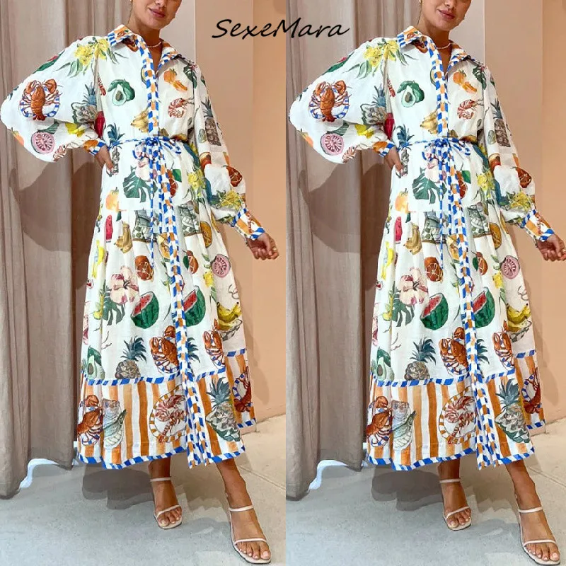 

Женское винтажное длинное платье с длинным рукавом