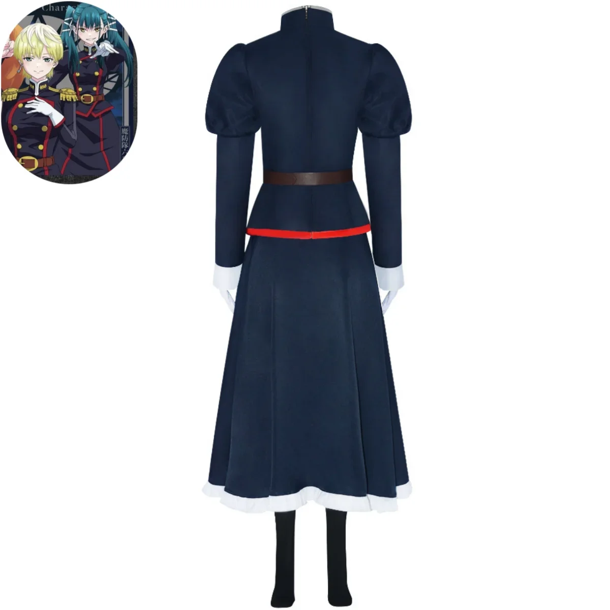 Аниме цепочка солдат азума яхтихо изумо тенка косплей костюм парик черная боевая