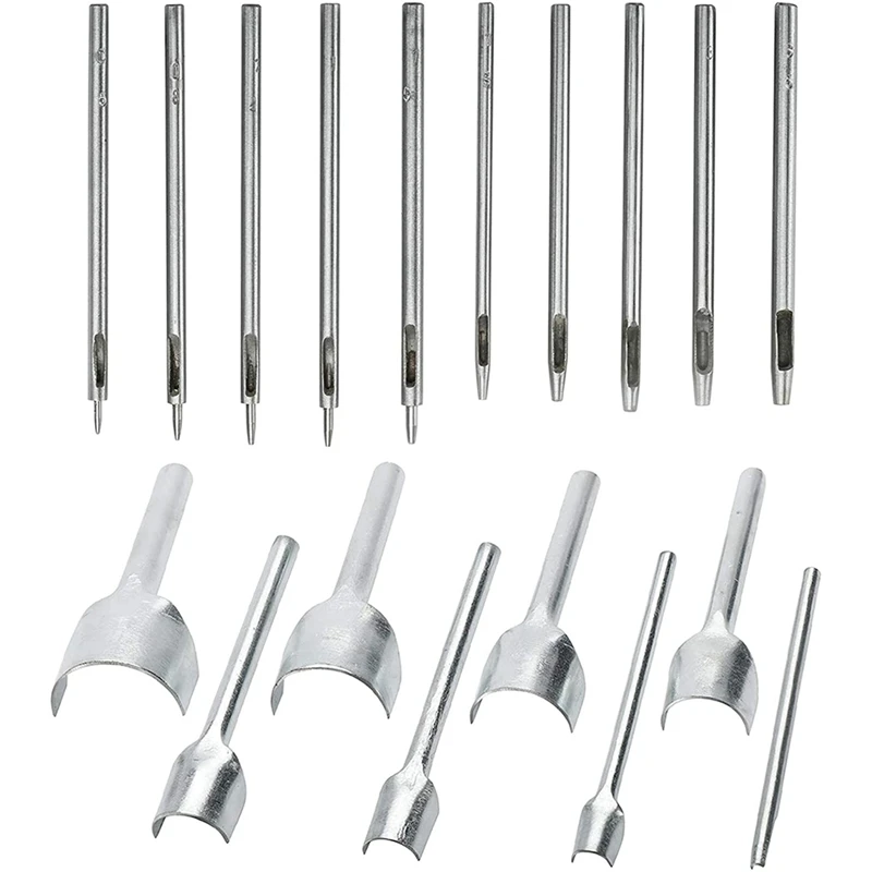 

8Pcs Leather Craft Tools Half-Round Cutter Punch Set For Crafting Strap Belt DIY Craft Handwork Project