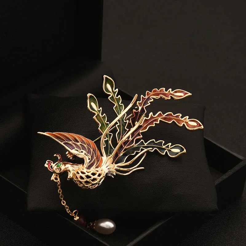 Элегантная Брошь в виде феникса для женщин новинка Китайская национальная мода