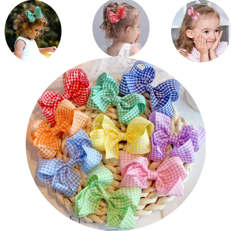 

6 style 10pcs 3 Inches Boutique Grosgrain Ribbon Pinwheel Hair Bows for Baby Girls Toddler Bows Hair Clip Birthday Gifts