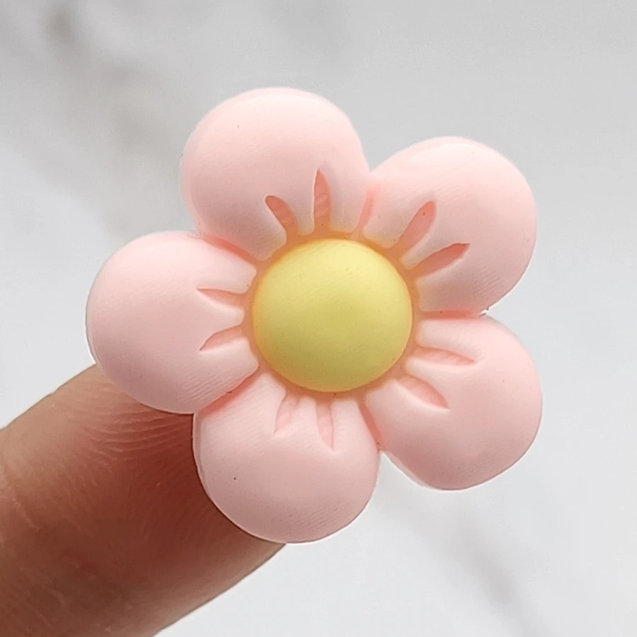 Single Sale 1Pcs Colorful Flowers PVC Shoe Charm Accessories Diy Shoe Buckle Decor Fit Pins Croc Charms JIBZ Kid Party Gift
